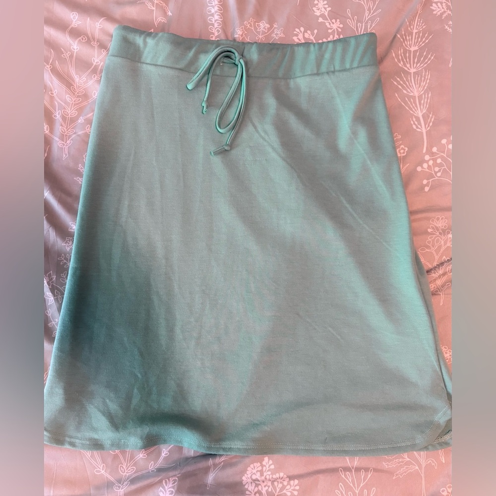Elegant Mint A-Line Skirt